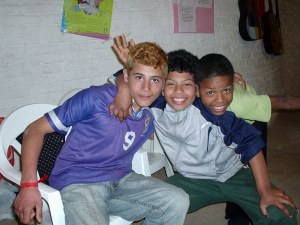 Durante la Muestra de talleres del Estribo