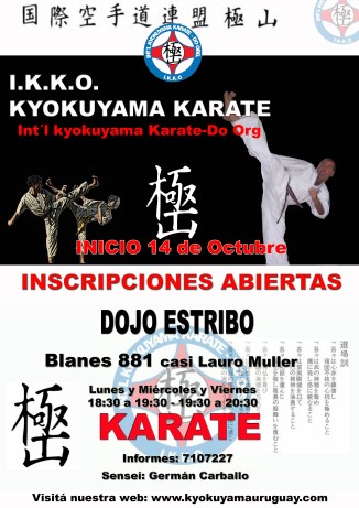 ¡EN OCTUBRE COMIENZAN LOS CURSOS DE KARATE EN "EL ESTRIBO"!
