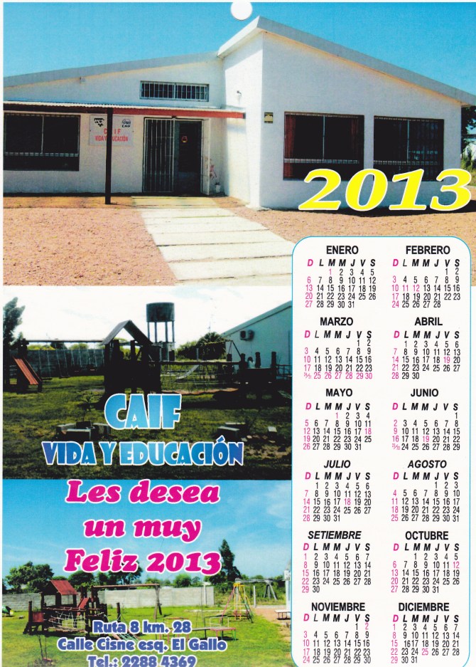 2012 Caif Calendario