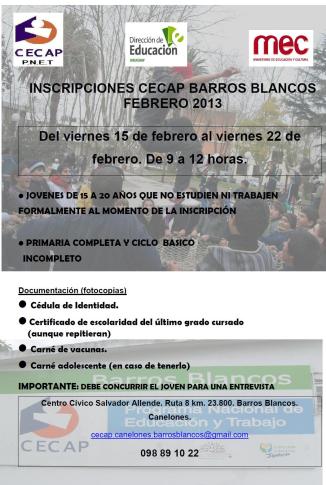 Inscripciones 2013 Cecap BB
