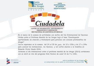 invitacion semana internacional de laS drogaS