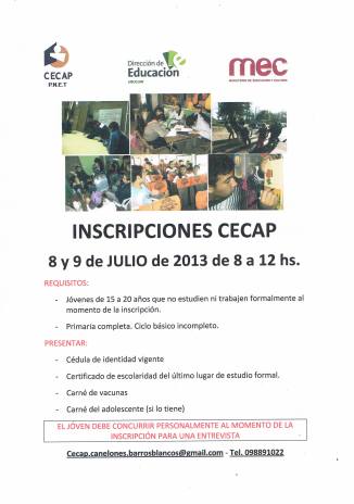 inscripciones julio13