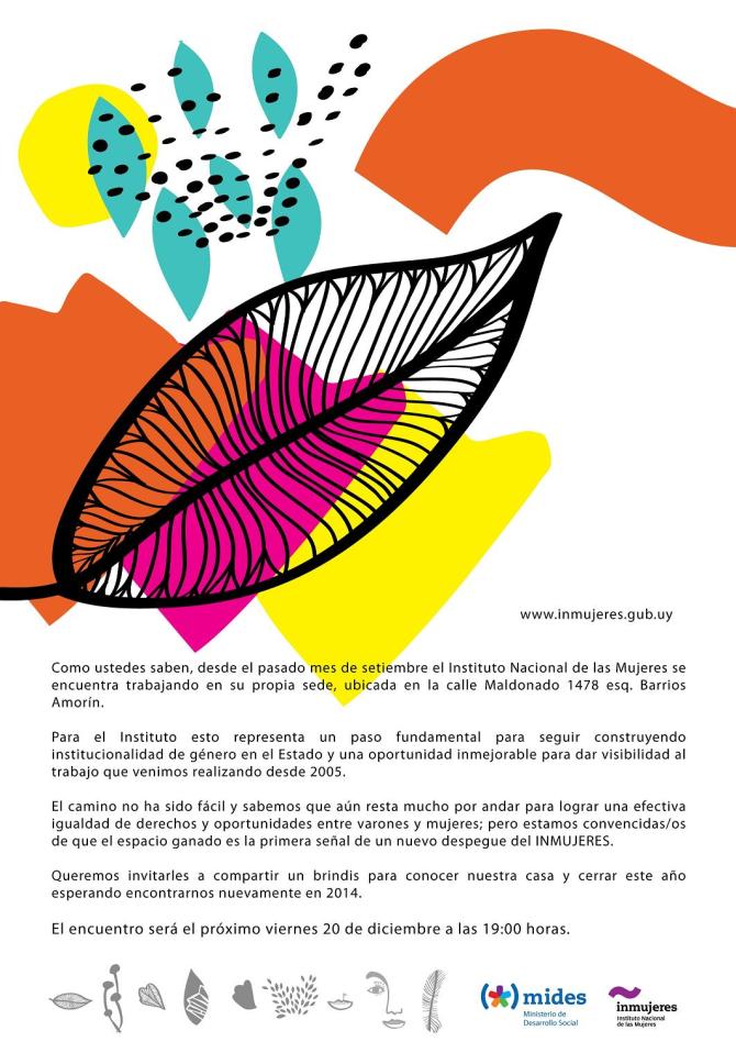 invitaciÃ³n InauguraciÃ³n nueva casa INMUJERE