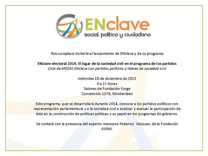 Invitación presentación ENclave