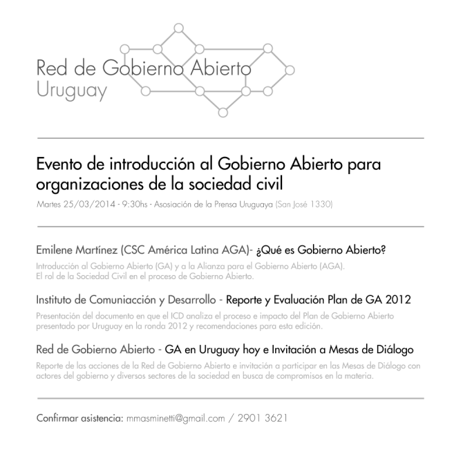 Evento de introducción al Gobierno Abierto