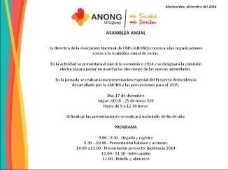 InvitaciÃ³n Asamblea Anual 2014