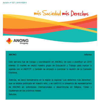 anong Boletín nº 307 20150206