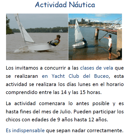 actividad nautica