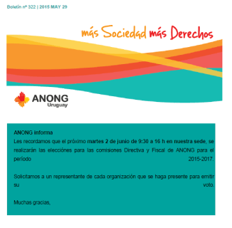 ANONG Boletín nº 322 -2015 MAY 29