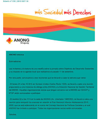 anong Boletín nº 336