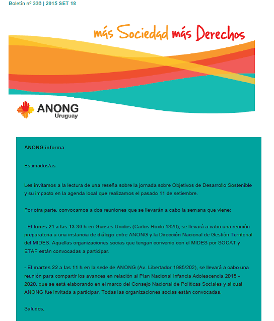 anong Boletín nº 336