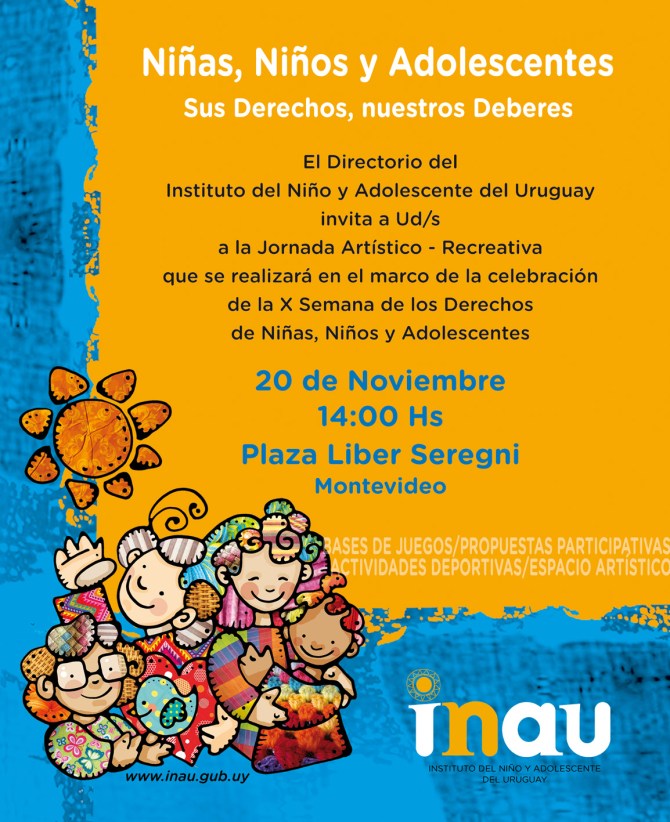 INAU INVITACION FIESTA PLAZA LIBER SEREGNI 20 de Noviembre