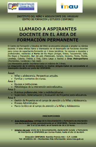 llamado cenfores 2016