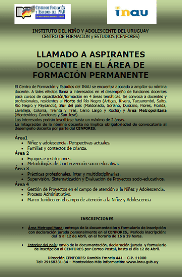 llamado cenfores 2016