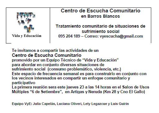 centro de escucha VYE