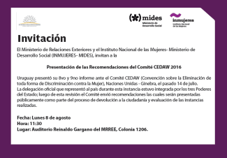 cedaw 2016 presentacion recomendaciones